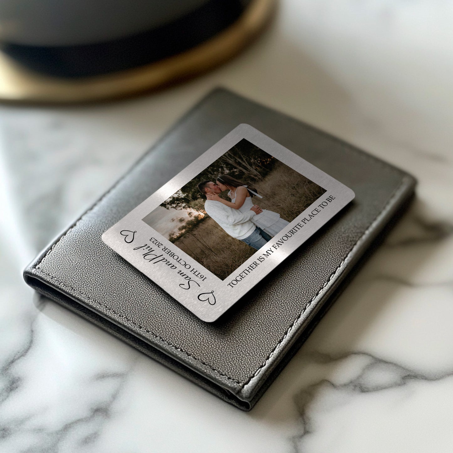 Personalised Metal Wallet Card Gift For Boyfriend Husband