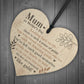 Mum Treasured Like Gold Cute Mothers Day Hanging Heart