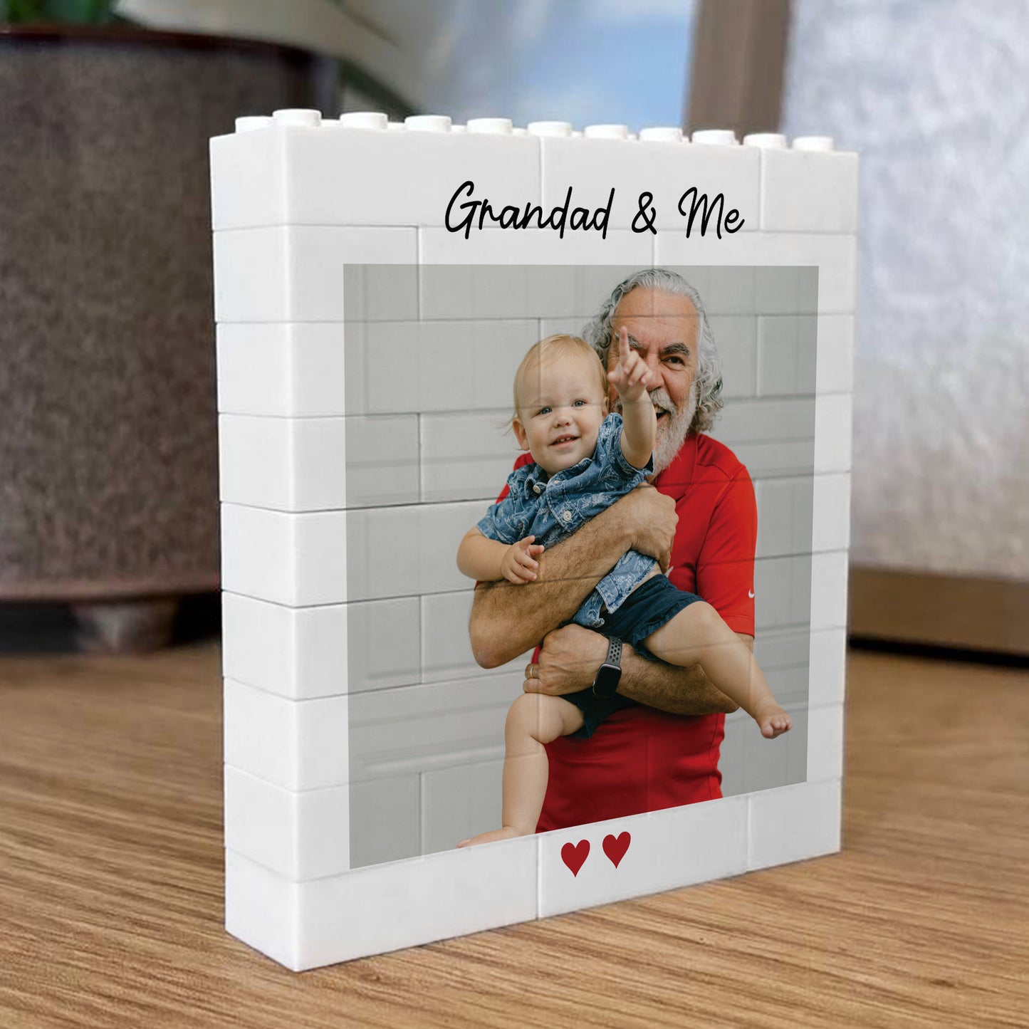 Happy Fathers Day Gift For Grandad Personalised Photo Block