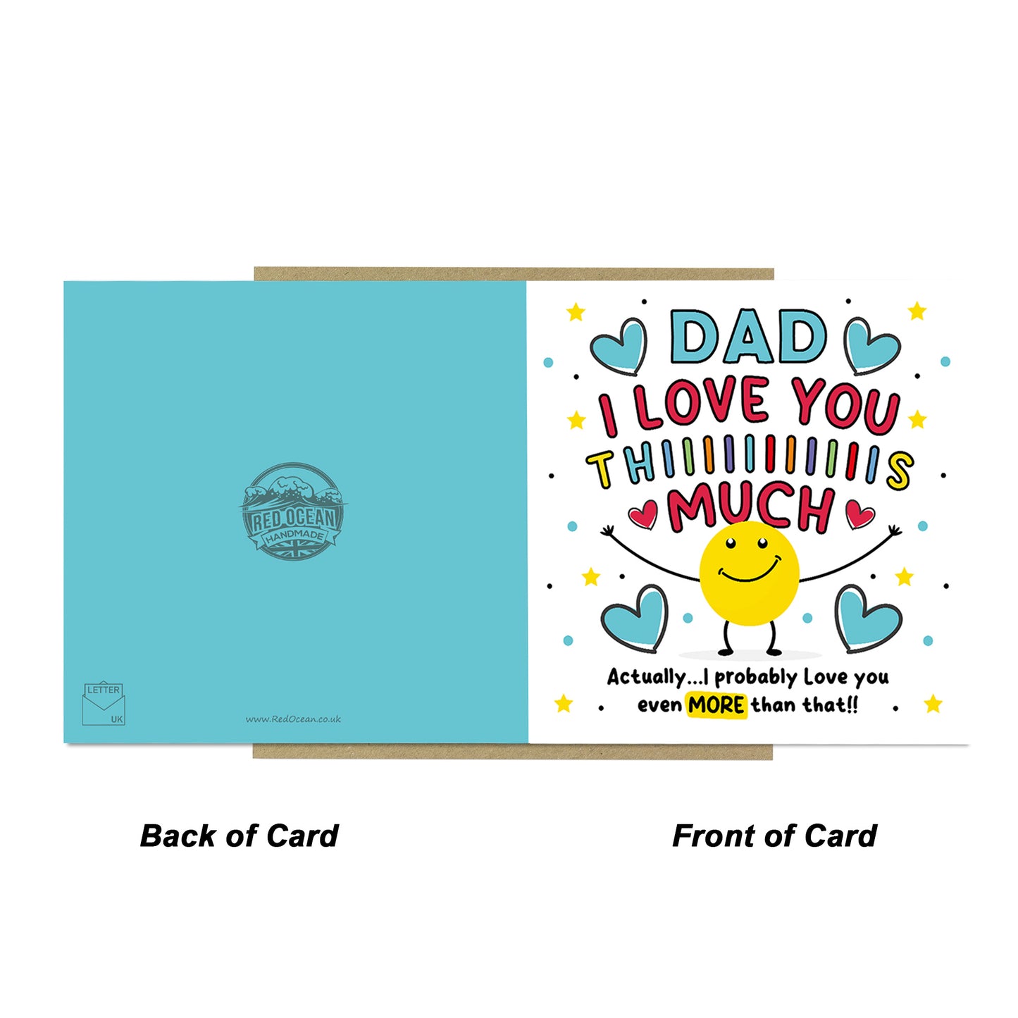 Card For Best Dad I Love You This Much Dad Birthday Card
