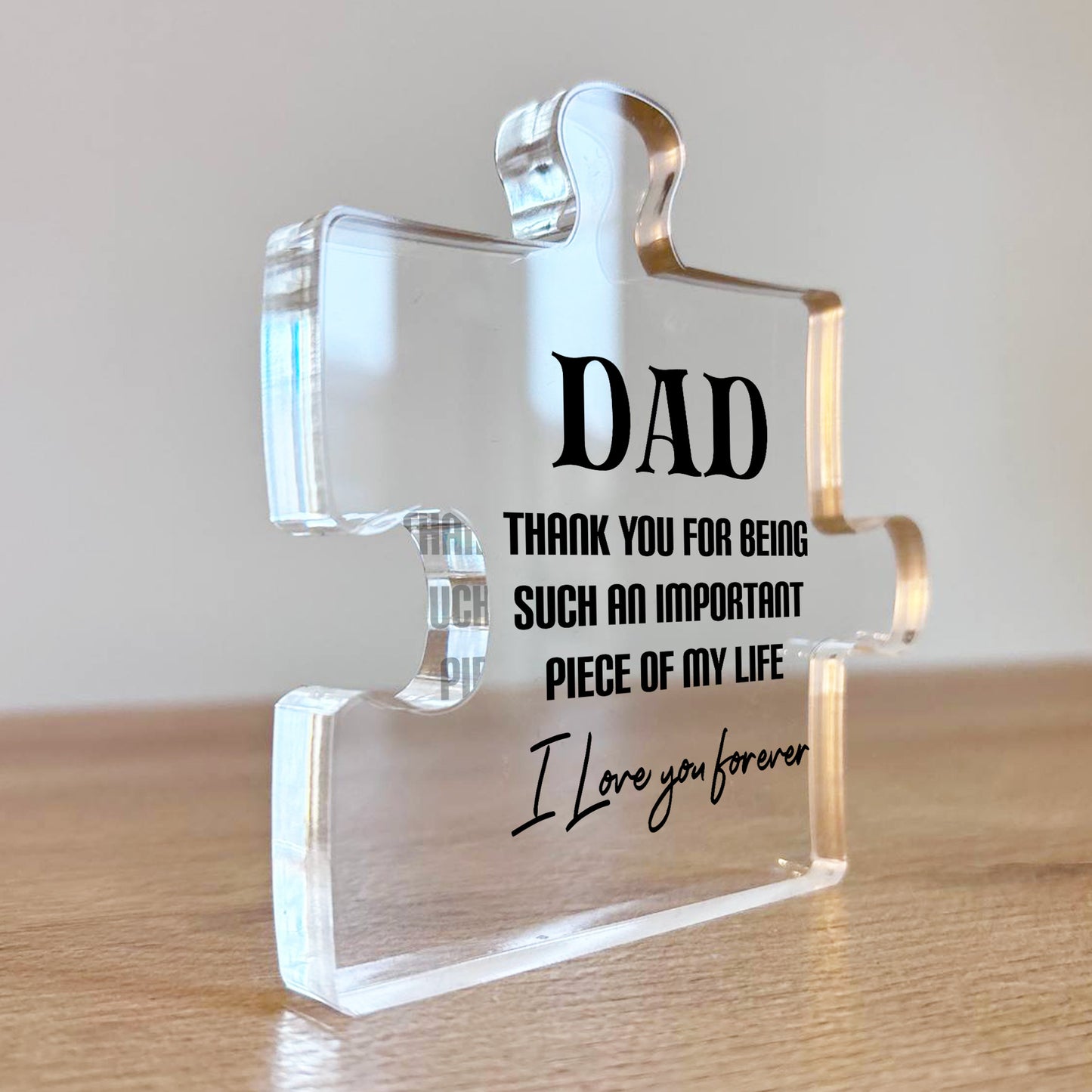 Special Dad Gift For Birthday Christmas Puzzle Piece Thank You