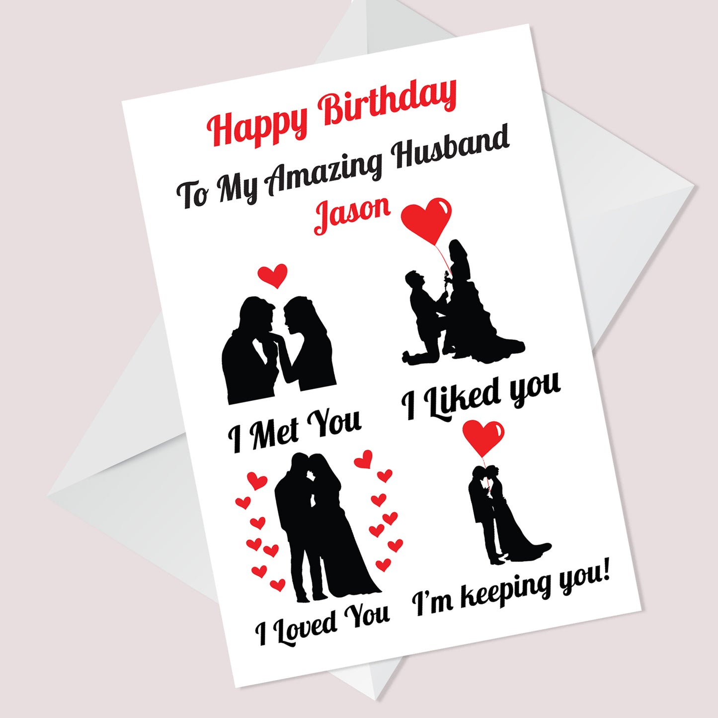 Birthday Card For Husband Personalised Birthday Card For Husband