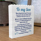 My Son Sentimental Gift Poem Building Block Son Gift From Mum