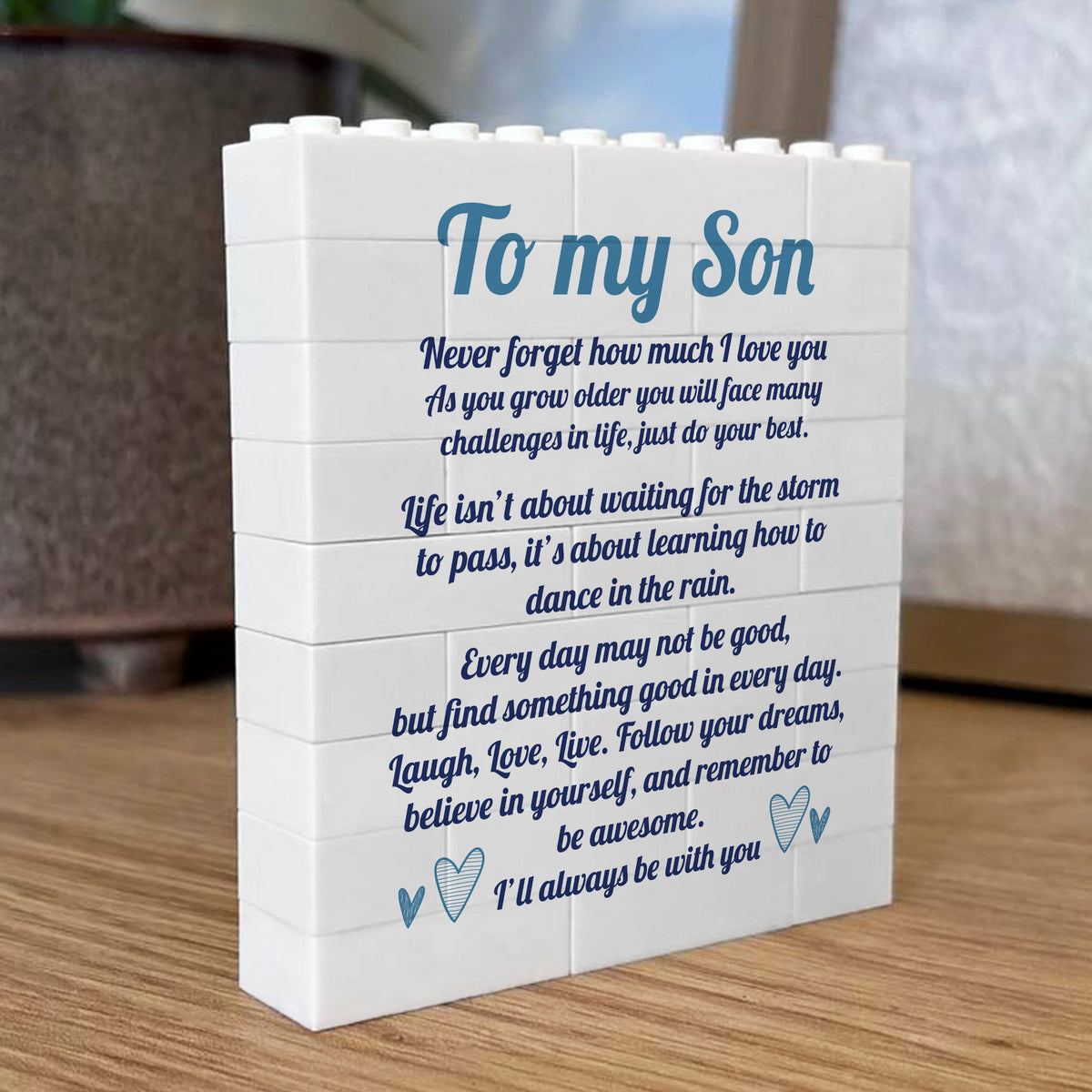 My Son Sentimental Gift Poem Building Block Son Gift From Mum