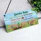 Garden Signs Outdoor Hanging Sign For Fence Door Garden Signs