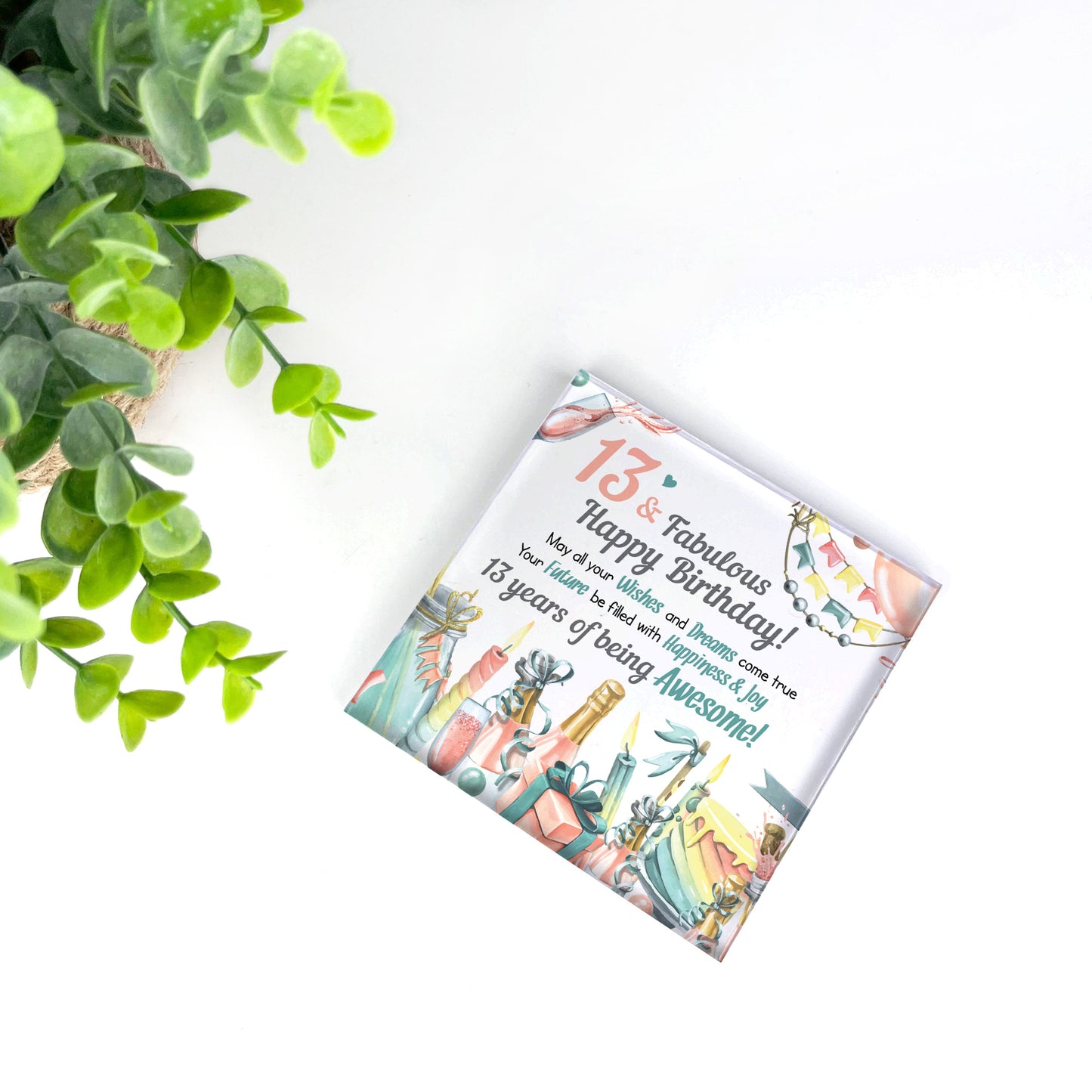 13th Birthday Acrylic Plaque 13th Birthday Gifts for Girls