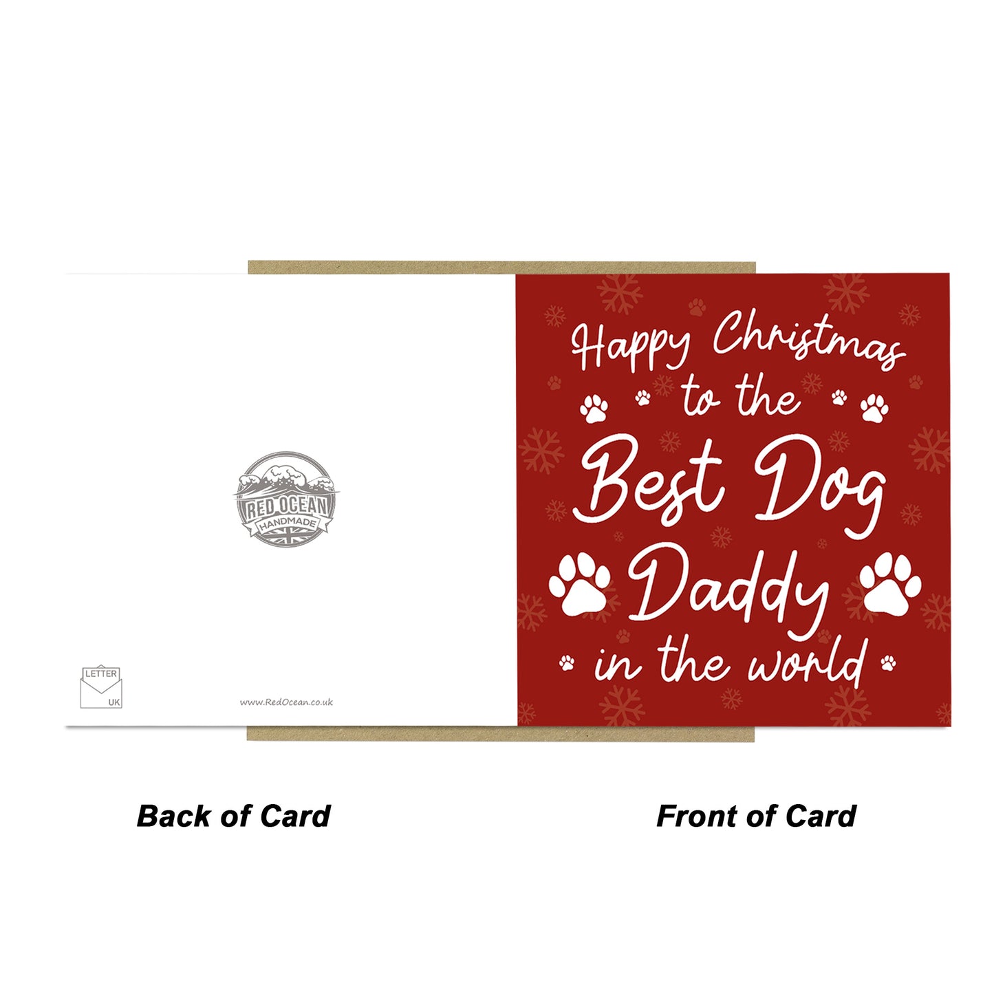 Happy Christmas To The Best Dog Daddy Card From The Dog Puppy
