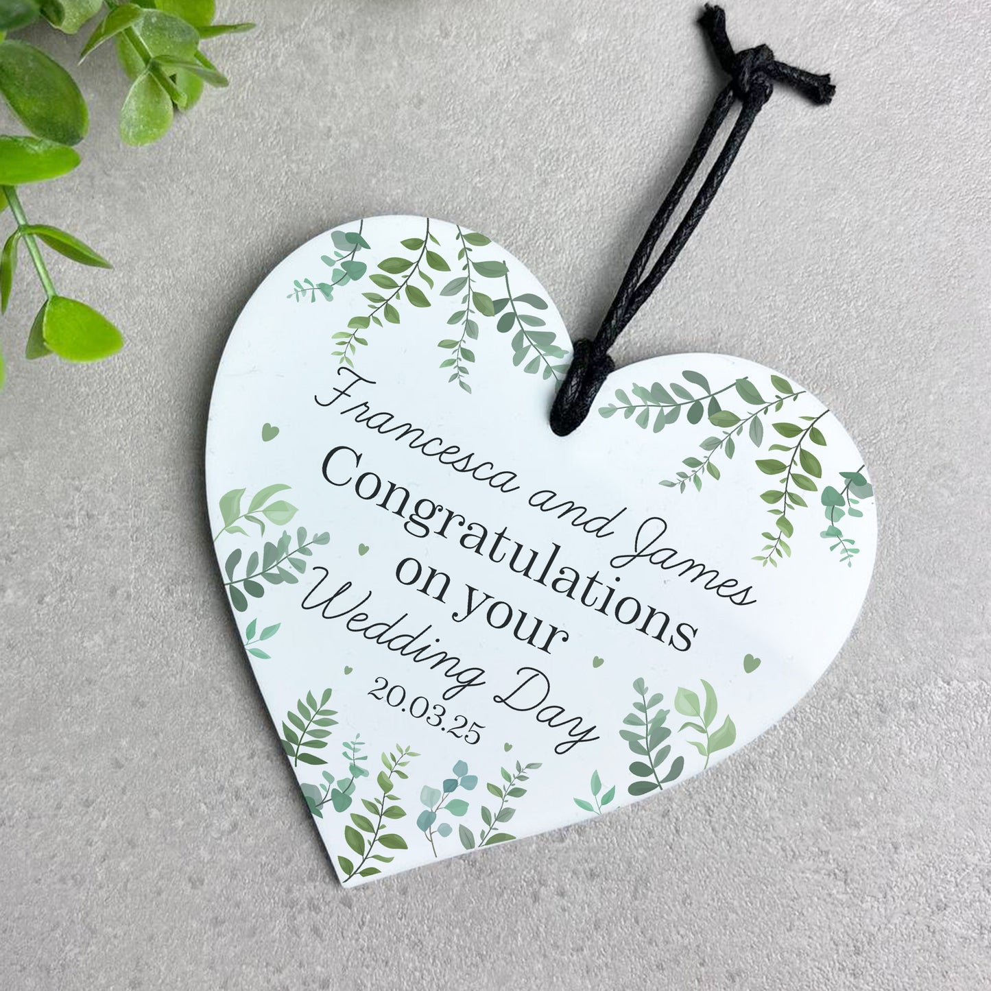 Personalised Wedding Day Gift For Bride Groom Hanging Acrylic