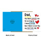 Card For Dad With Kraft Envelope Included Dad Cards For Birthday