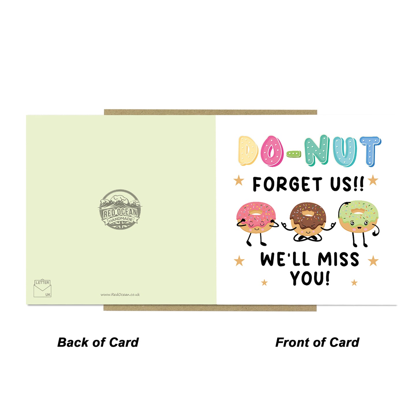 DONUT FORGET US WE WILL MISS YOU Card For Colleague Leaving Job