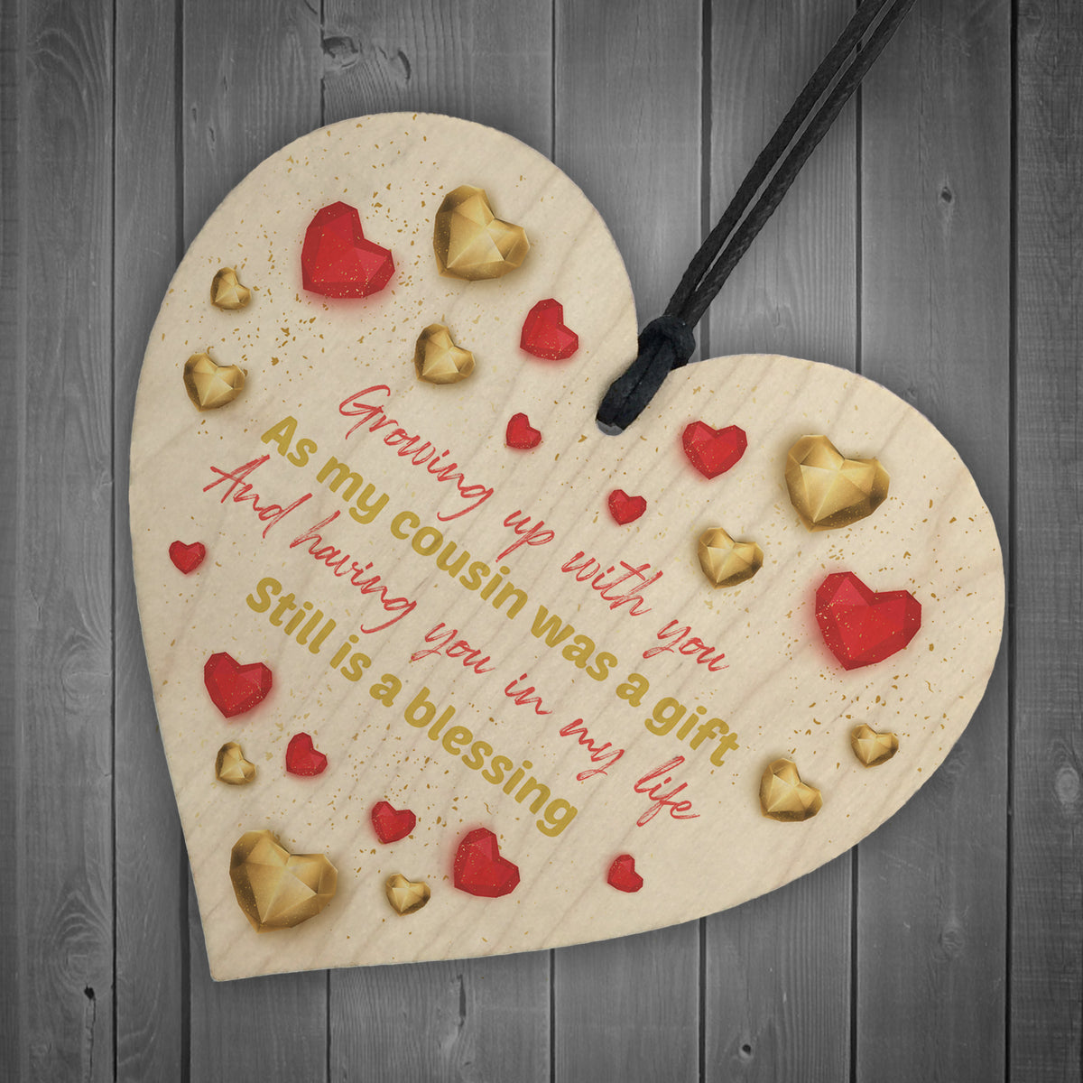 Cousin Gifts For Birthday Family Gifts For Cousin Wooden Heart