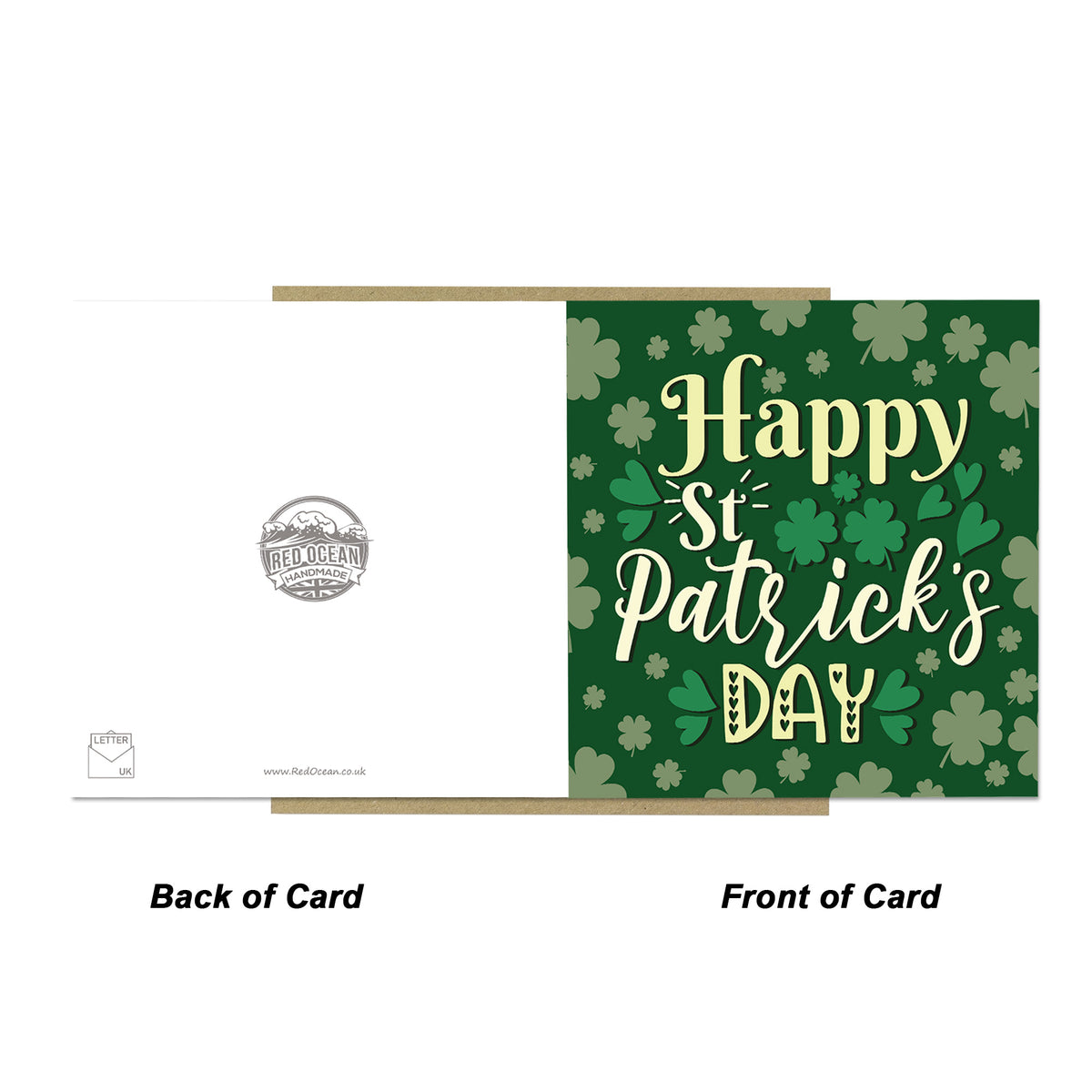 St Patricks Day Card Irish Day Cards with Shamrocks