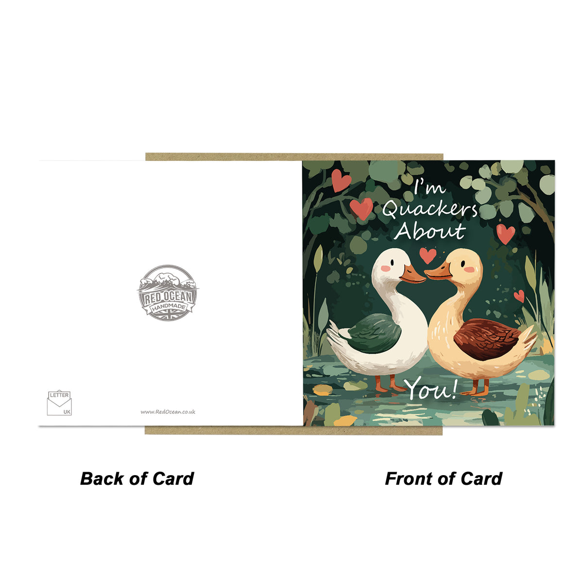 Funny Valentines Card For Him Her Im Quackers About You