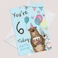 Youre 6 Today Birthday Card Sixth Birthday Card For Grandson Son