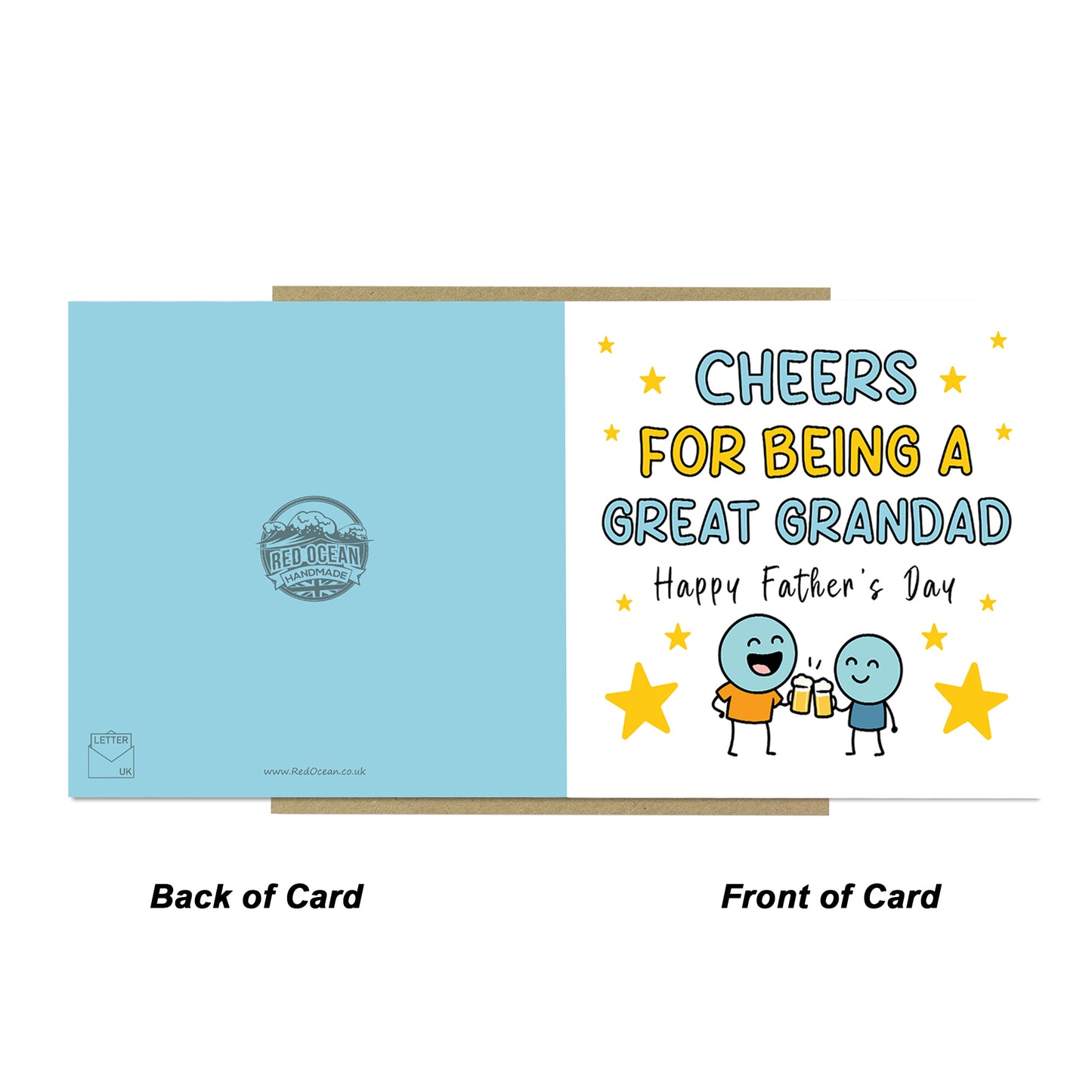 Funny Card For Grandad For Fathers Day CHEERS Card With Envelope
