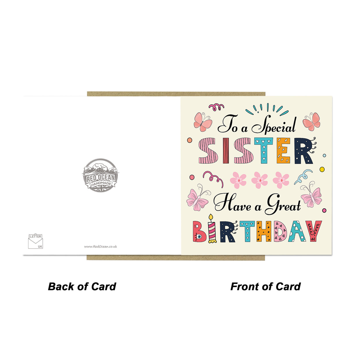 Sister Birthday Card Happy Birthday Card For Sister Card For Her