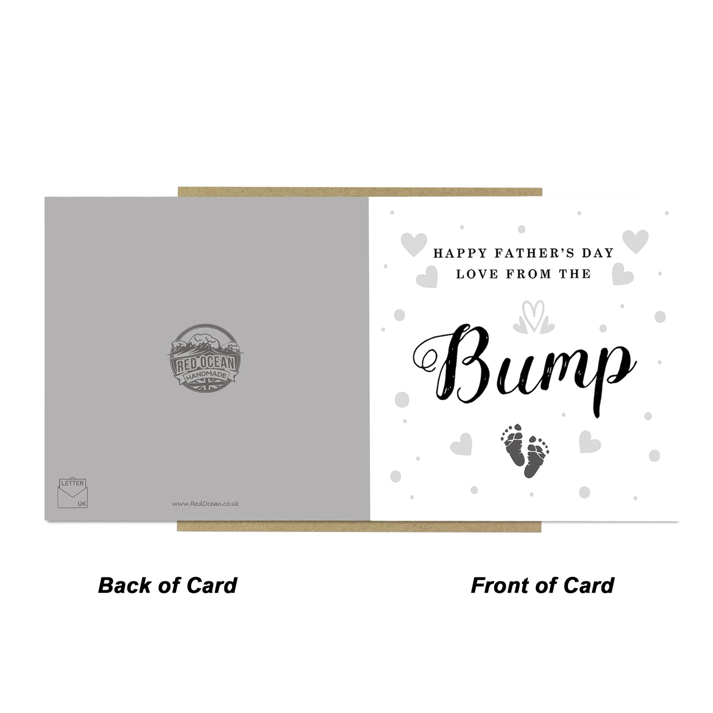 Happy Fathers Day Card From The Bump With Envelope Daddy To Be