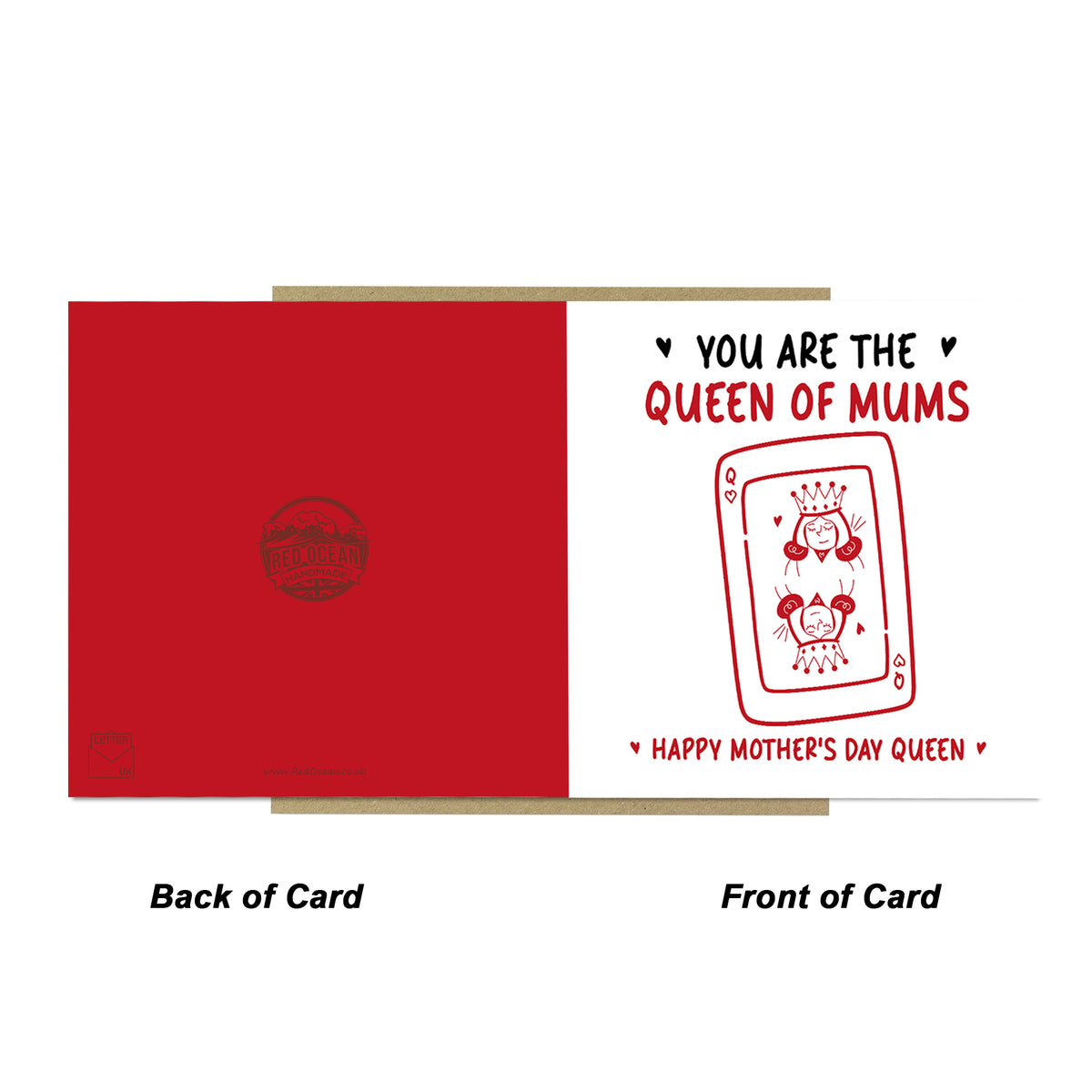 Funny Mothers Day Card You Are The Queen Of Mums Funny Card