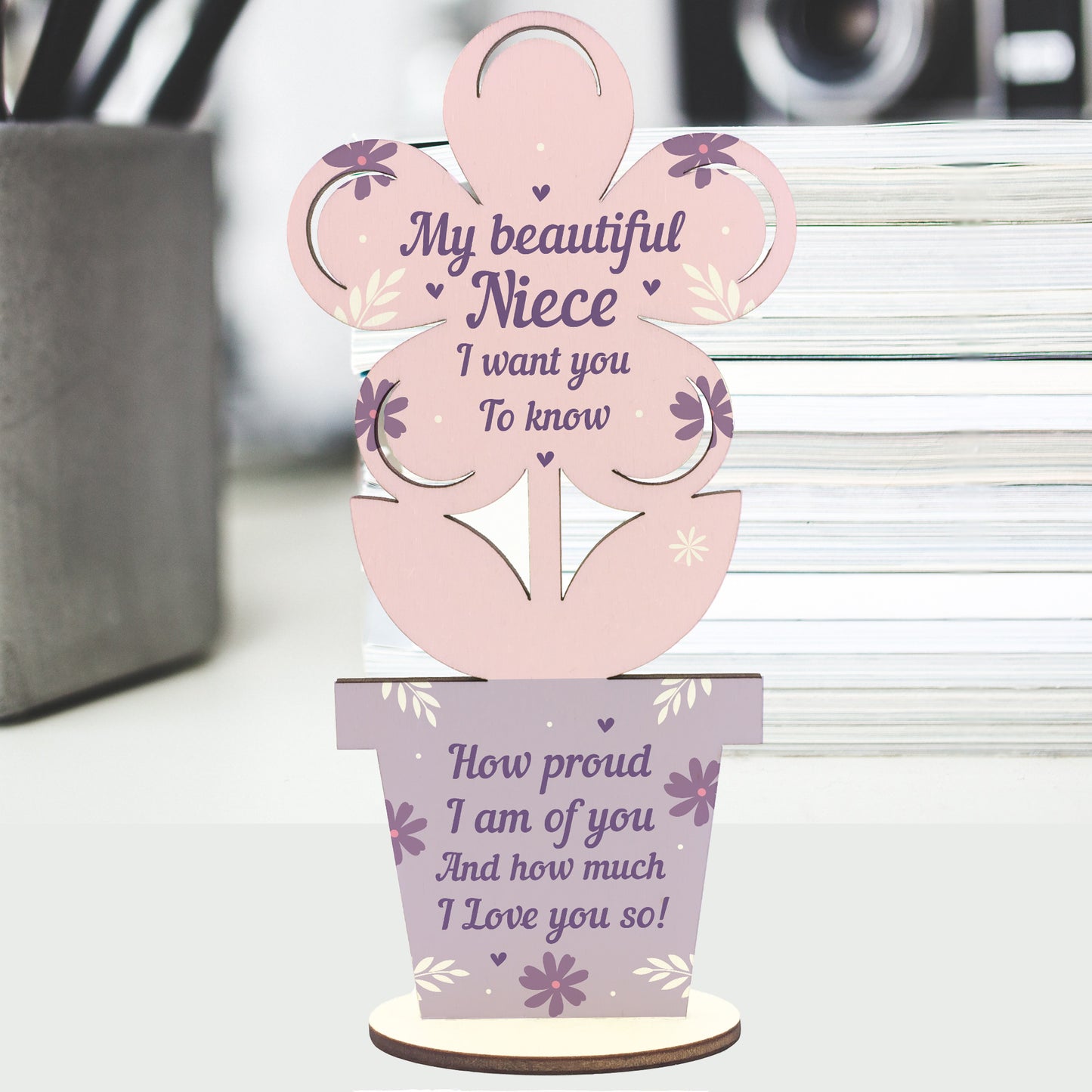 Birthday Christmas Gifts For Niece Wooden Flower Niece Gifts