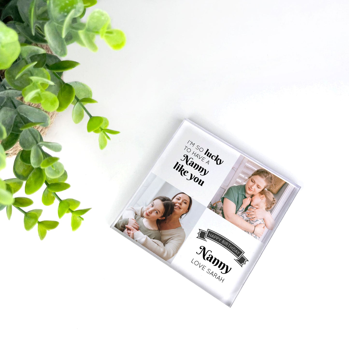Personalised Nanny Birthday Gifts - Custom Acrylic Freestanding