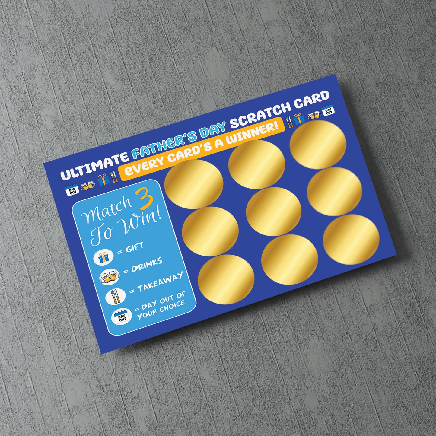 Novelty Gifts for Dad Scratch Card Fathers Day Gift Dads Gifts