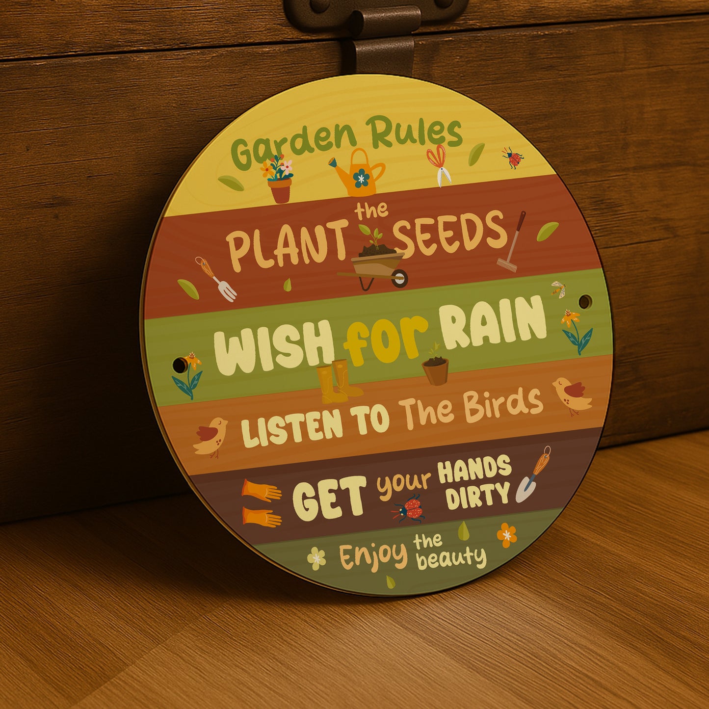 Funny Garden Sign Round Garden Sign For Outside Garden Rules