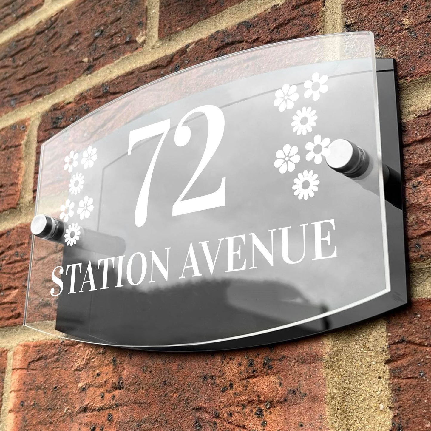 Personalised Acrylic House Sign Custom Door Number And Road Name