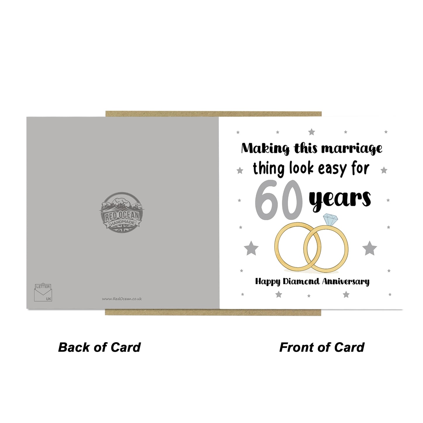 60th Wedding Anniversary Card For Husband Wife Couple