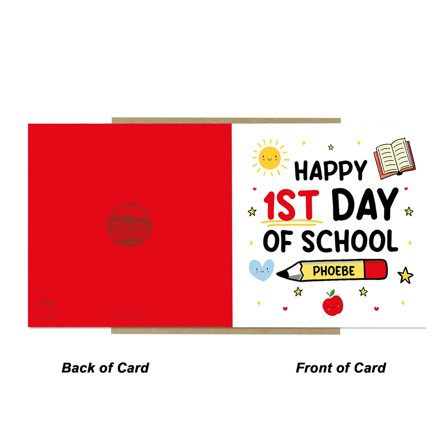 Happy 1st Day Of School Card For Son Daughter Peronalised Card