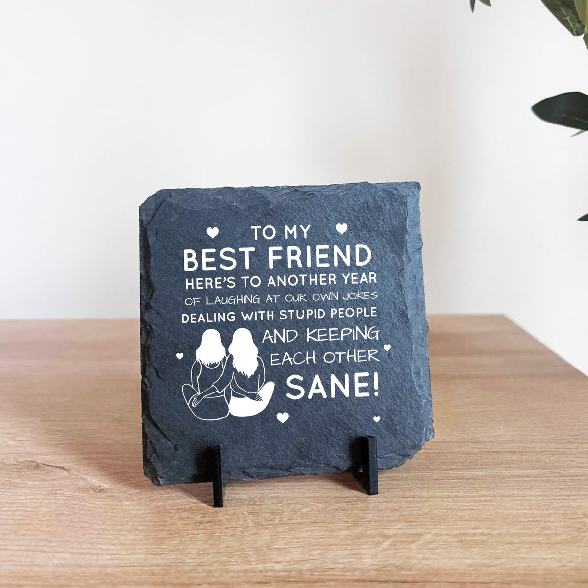 Funny Friendship Plaques Gifts For Women Slate Standing Plaque