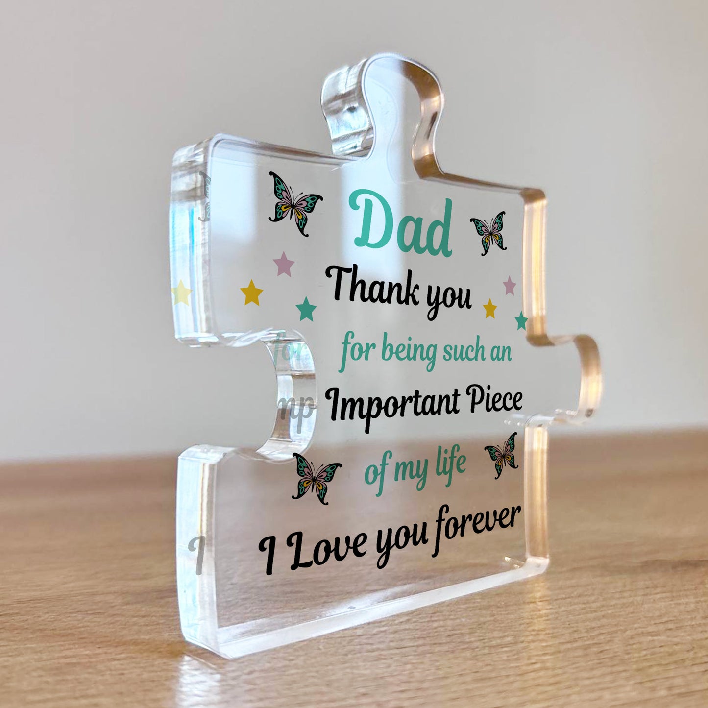 Love You DAD Gift For Birthday Christmas Acrylic Plaque Thankyou