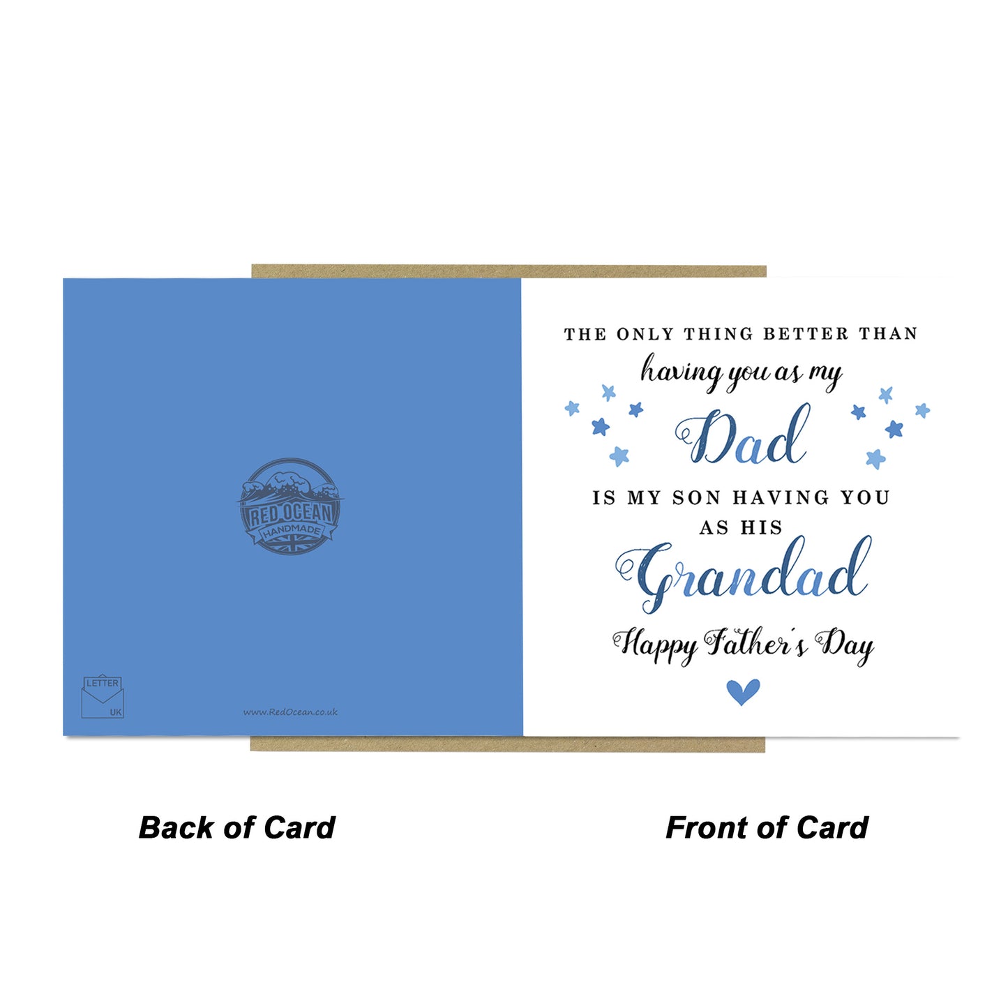 Fathers Day Card For Dad and Grandad Happy Father's Day Card
