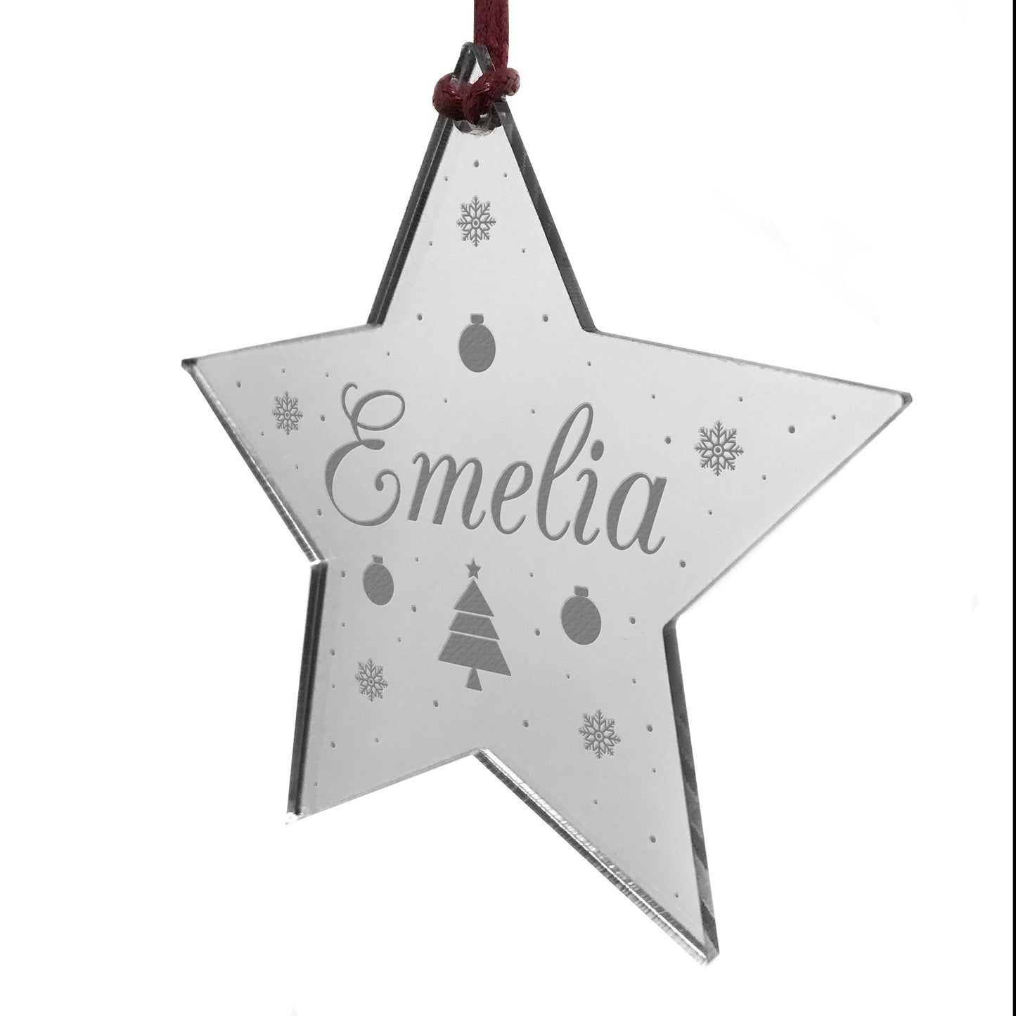 Personalised Babys First Christmas Bauble Acrylic Hanging Decor