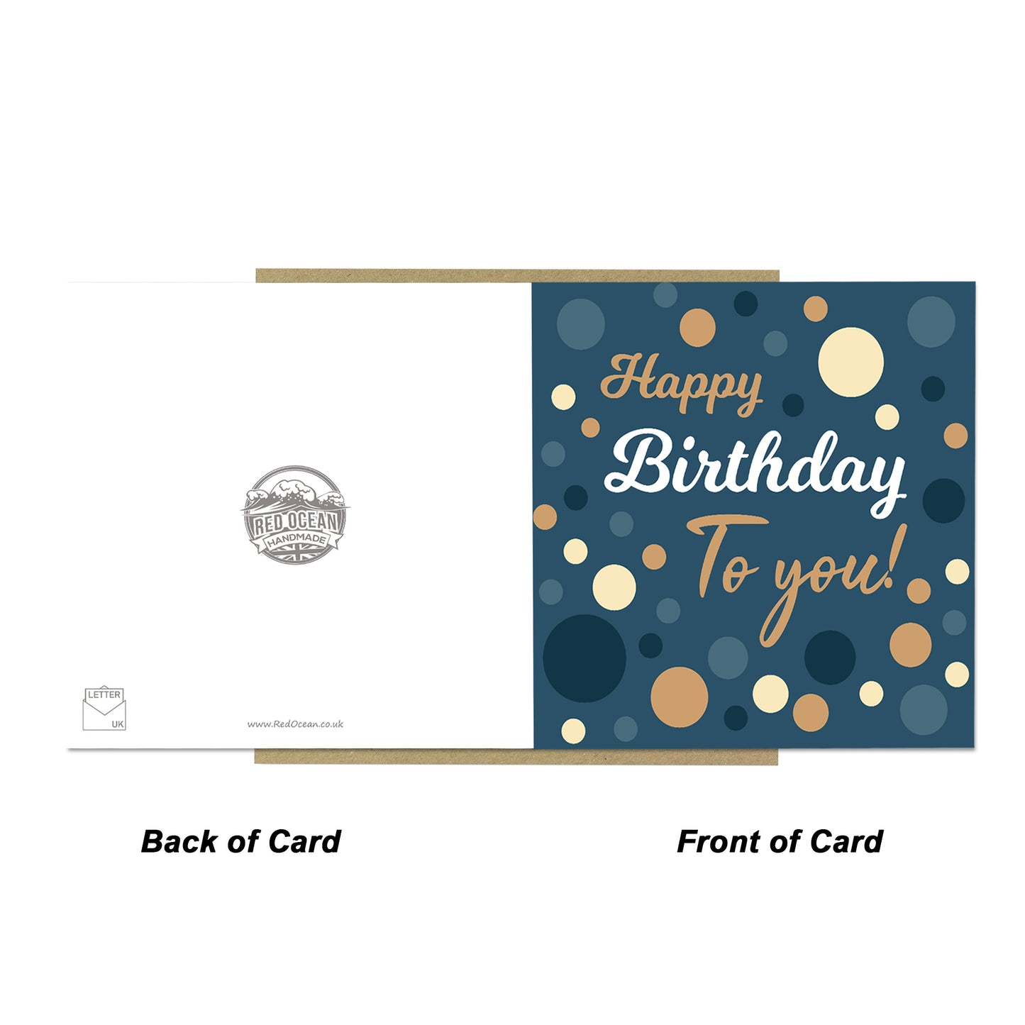 Happy Birthday Card For Men Dad Brother Uncle Navy Spots Card