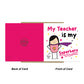 Card For Teacher Thank You Card My Superhero Card For Women