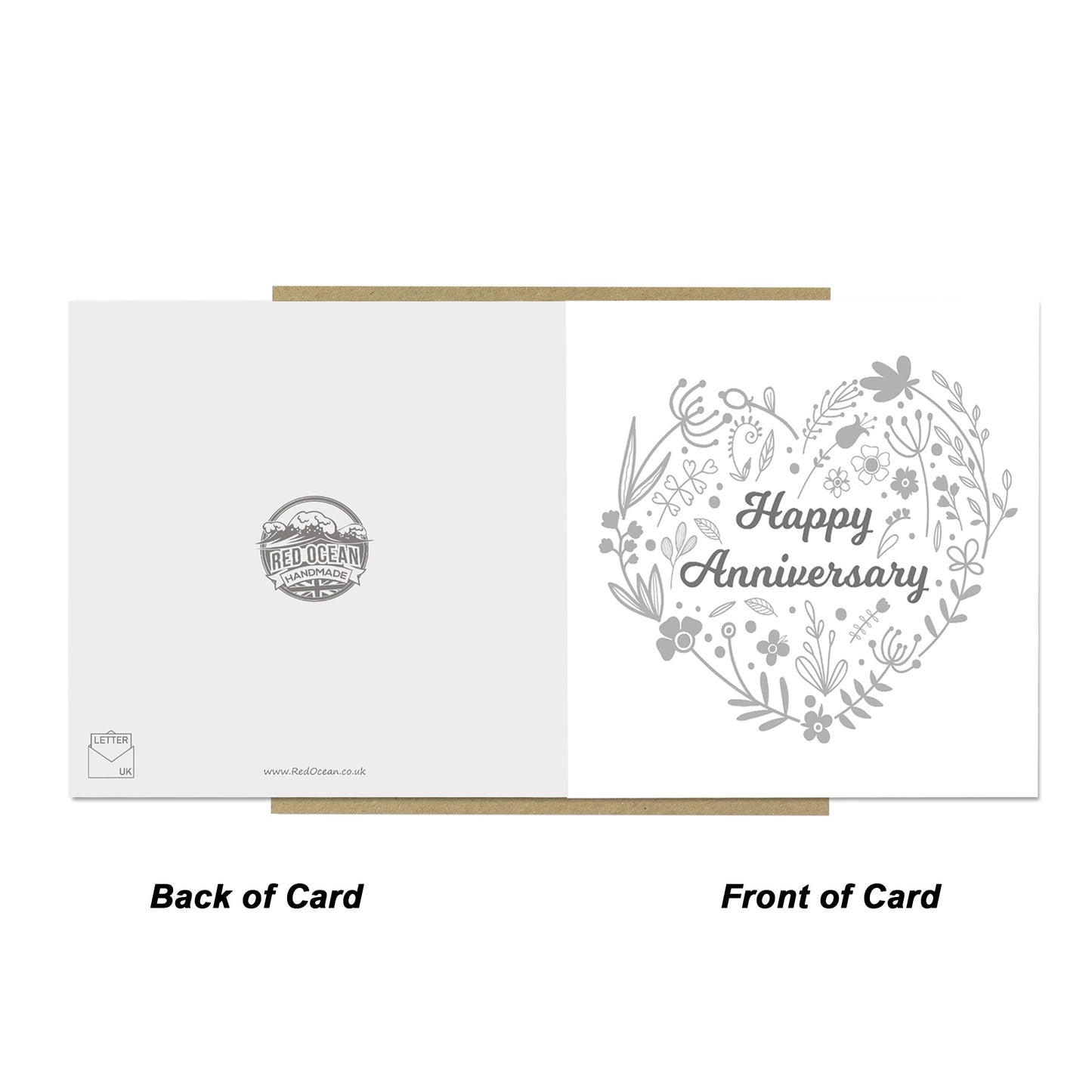 Happy Anniversary Card With Envelope 1st 10th 20th 30th 40th