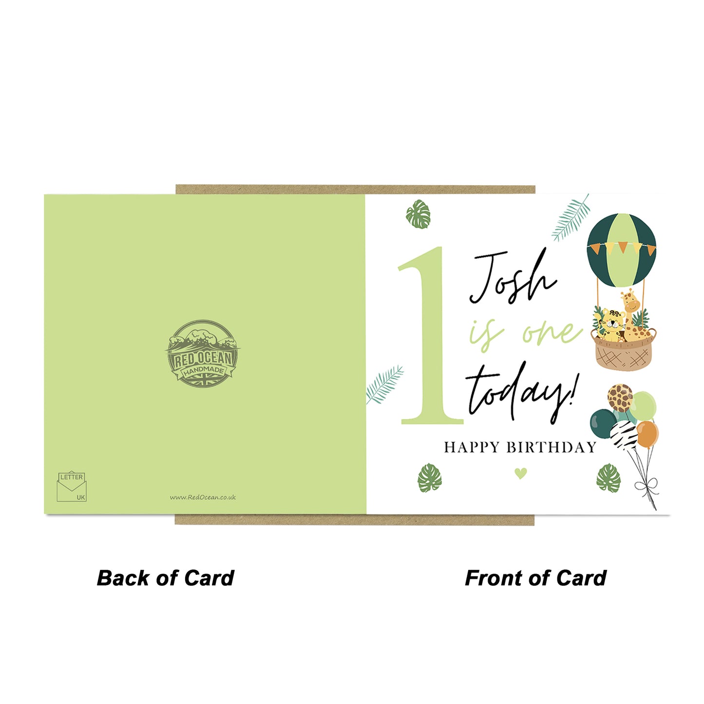 Personalised First Birthday Card For Baby Boy Son Grandson