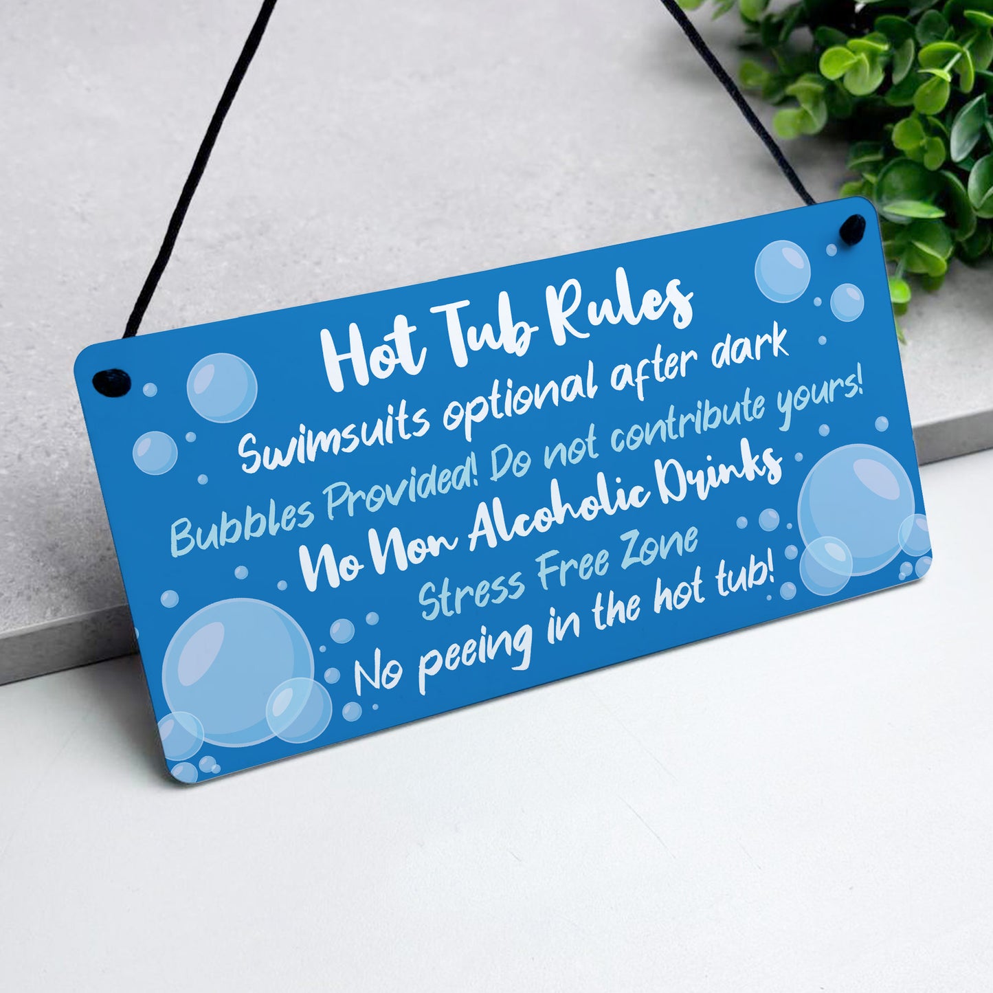 Hot Tub Rules Sign For Outside Hanging Shed Plaque Yard Sign