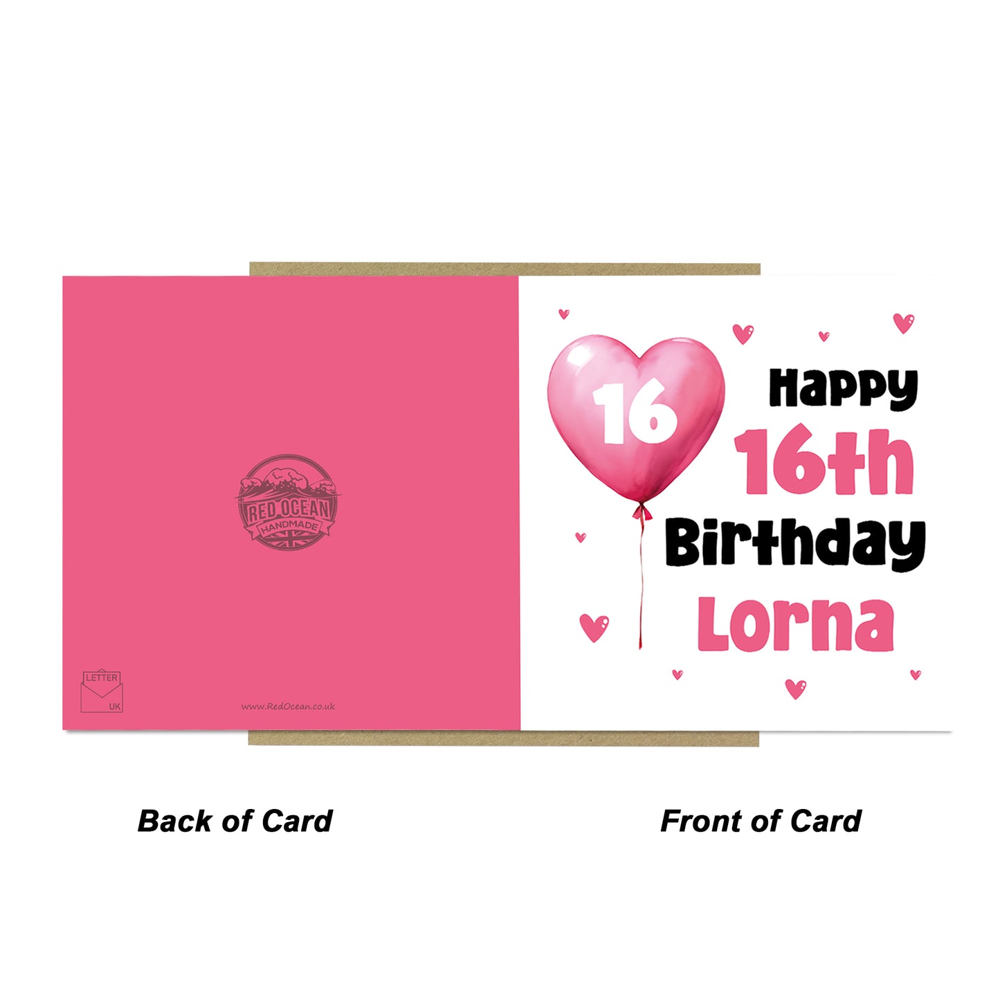 16th Birthday Card For Girls Personalised 16th Birthday Card