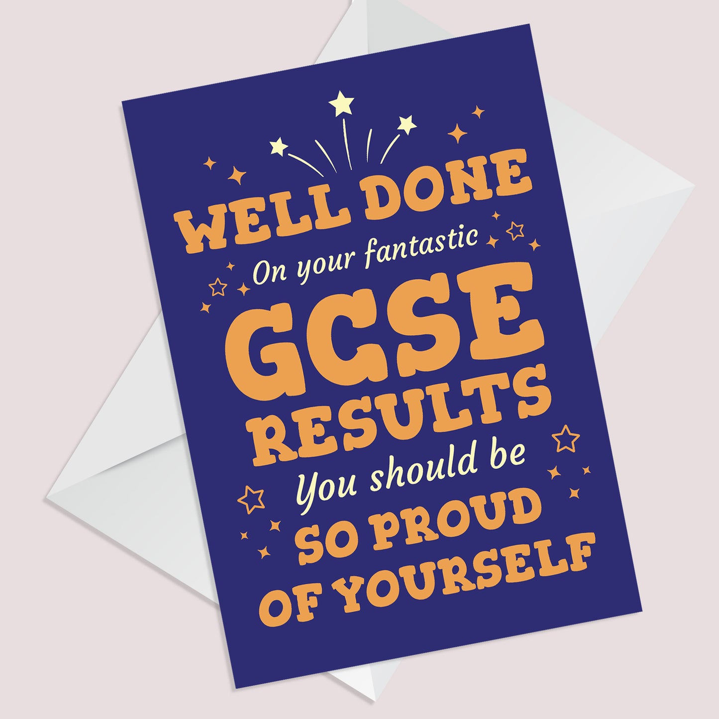 Well Done On Your Fantastic GCSE Results Card With Envelope