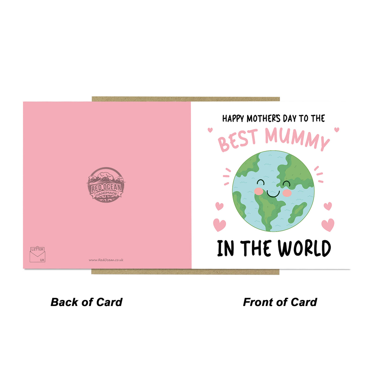 Mothers Day Card For Best Mummy Square Card With Envelope