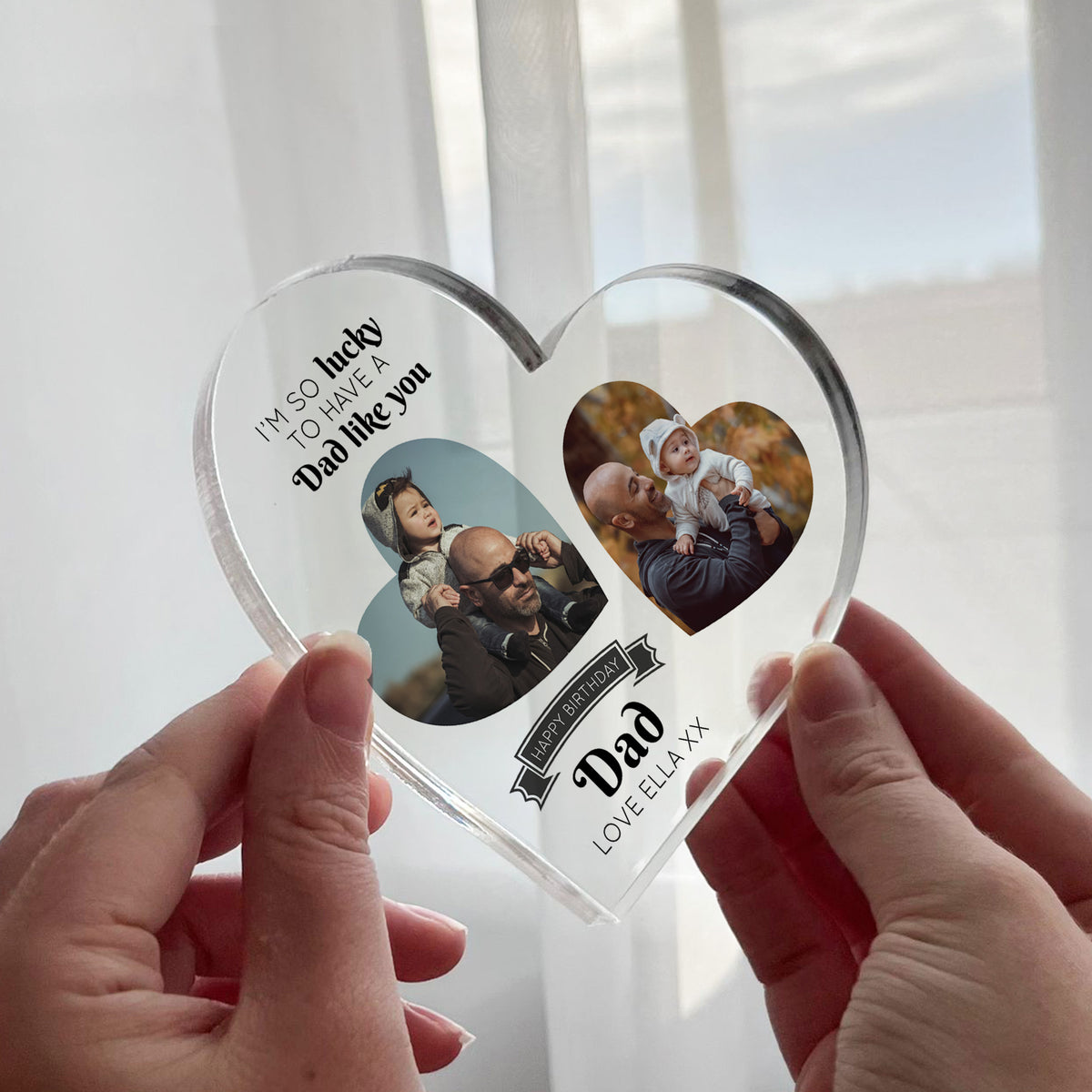 Personalised Dad Birthday Gifts Custom Photo Acrylic Plaque