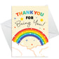 6 Pack Thank You Card Multipack With White Envelopes Rainbow