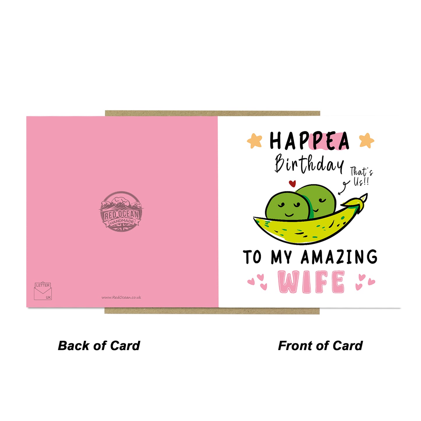 Funny Happy Birthday Card For Wife With Kraft Envelope Included