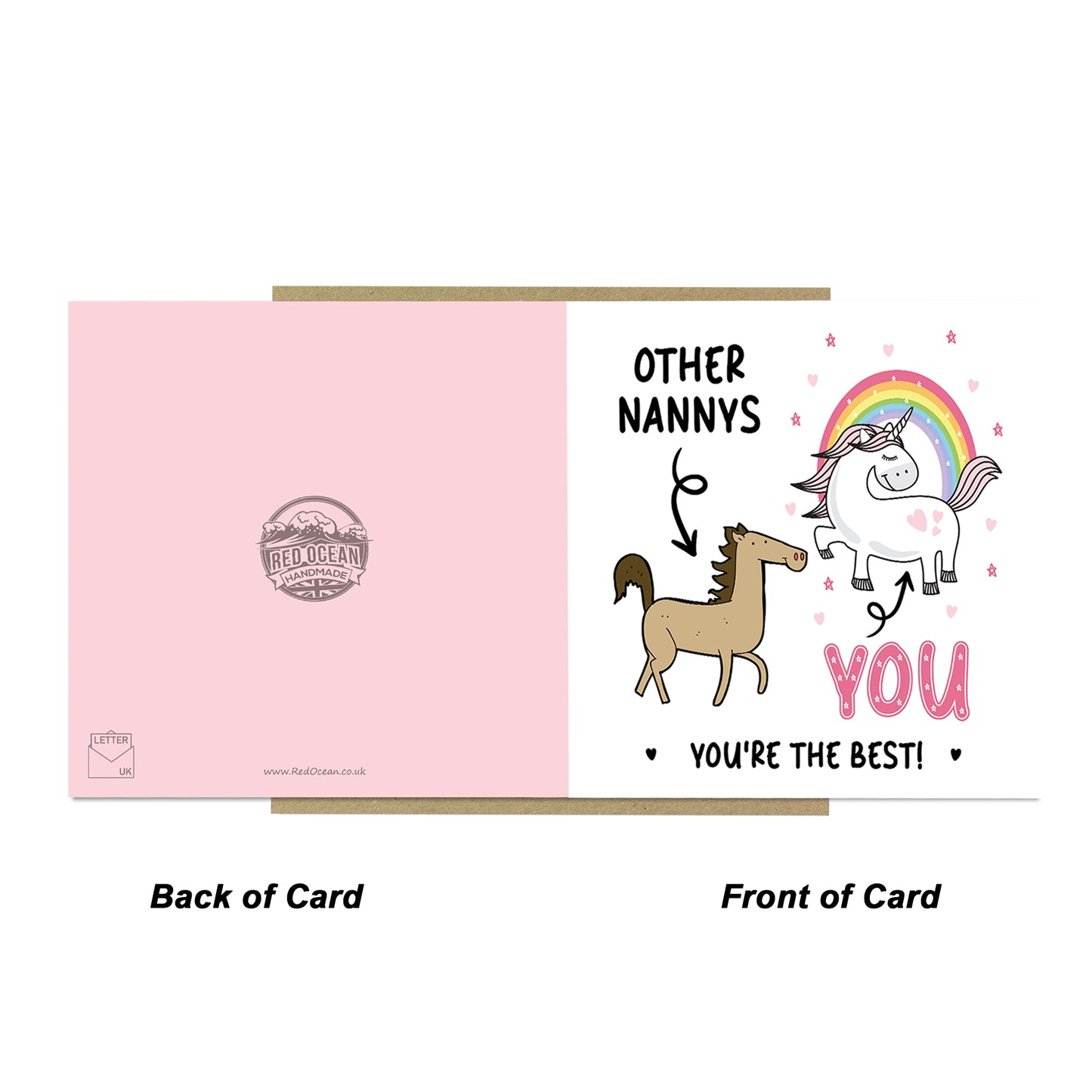 Funny Card For Nanny Thank You Card For Nanny Birthday Unicorn