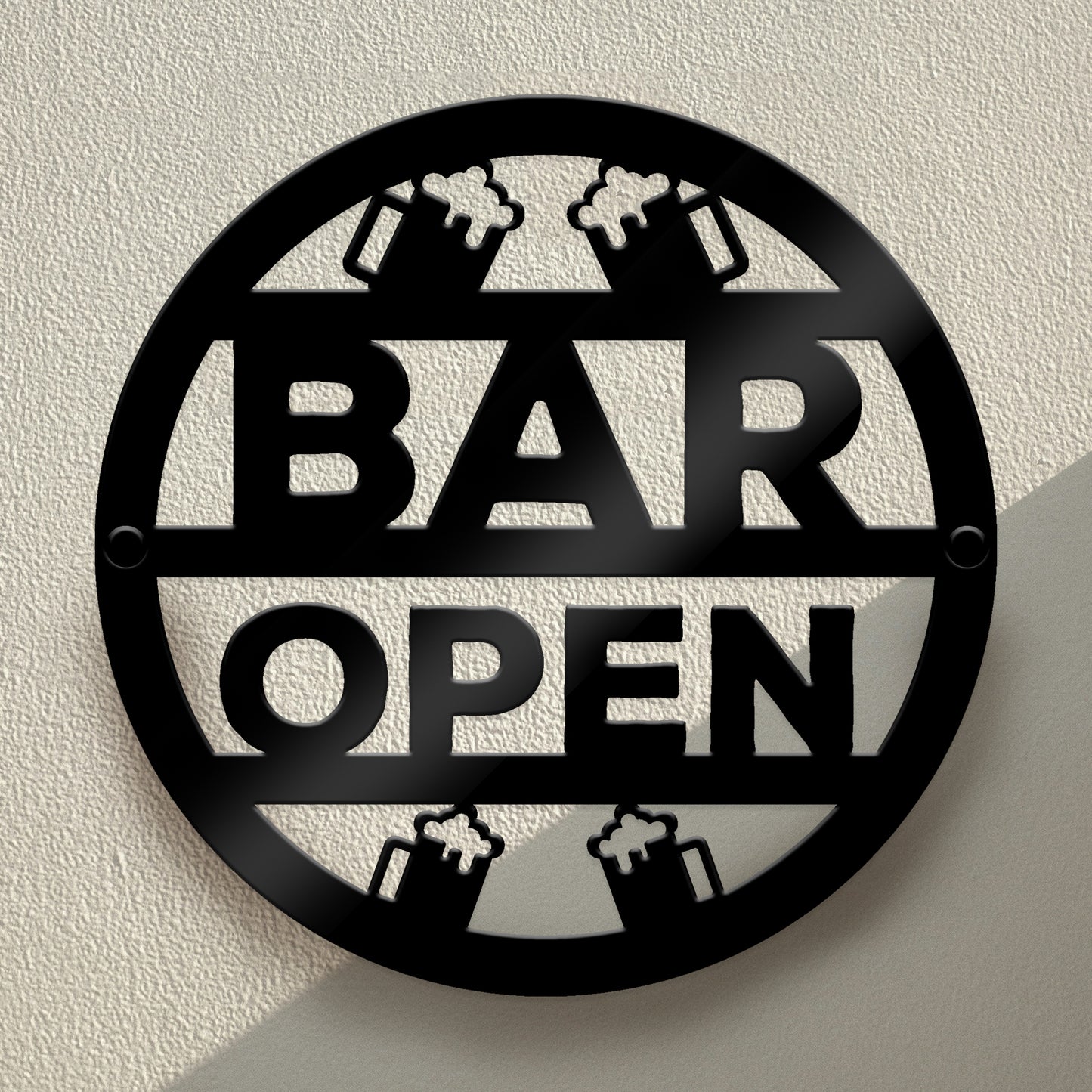 Bar Open Sign Wall Decor For Home Bar Man Cave Garden 35x35cm
