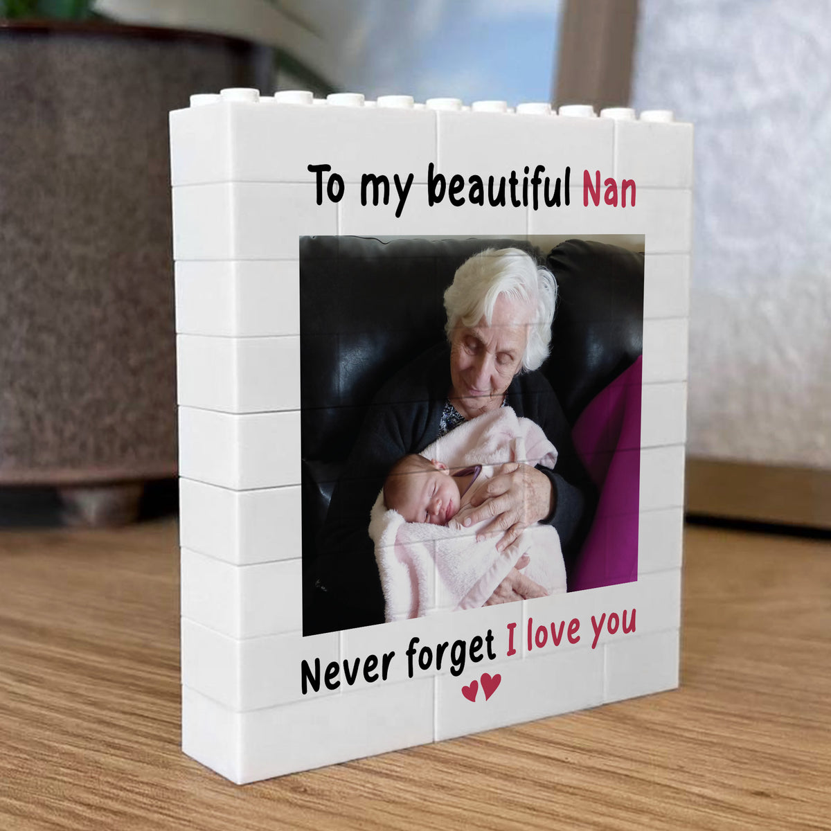Gift For Nan For Mothers Day Birthday Personalised Photo Block
