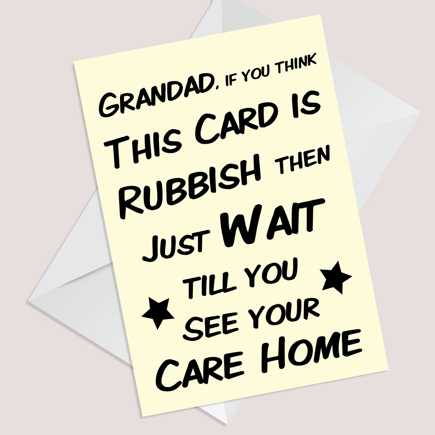 Joke Humour Card For Grandad Fathers Day Card With Envelope