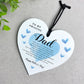 Dad Fathers Day Hanging Heart Gift For Dad From Daughter Son