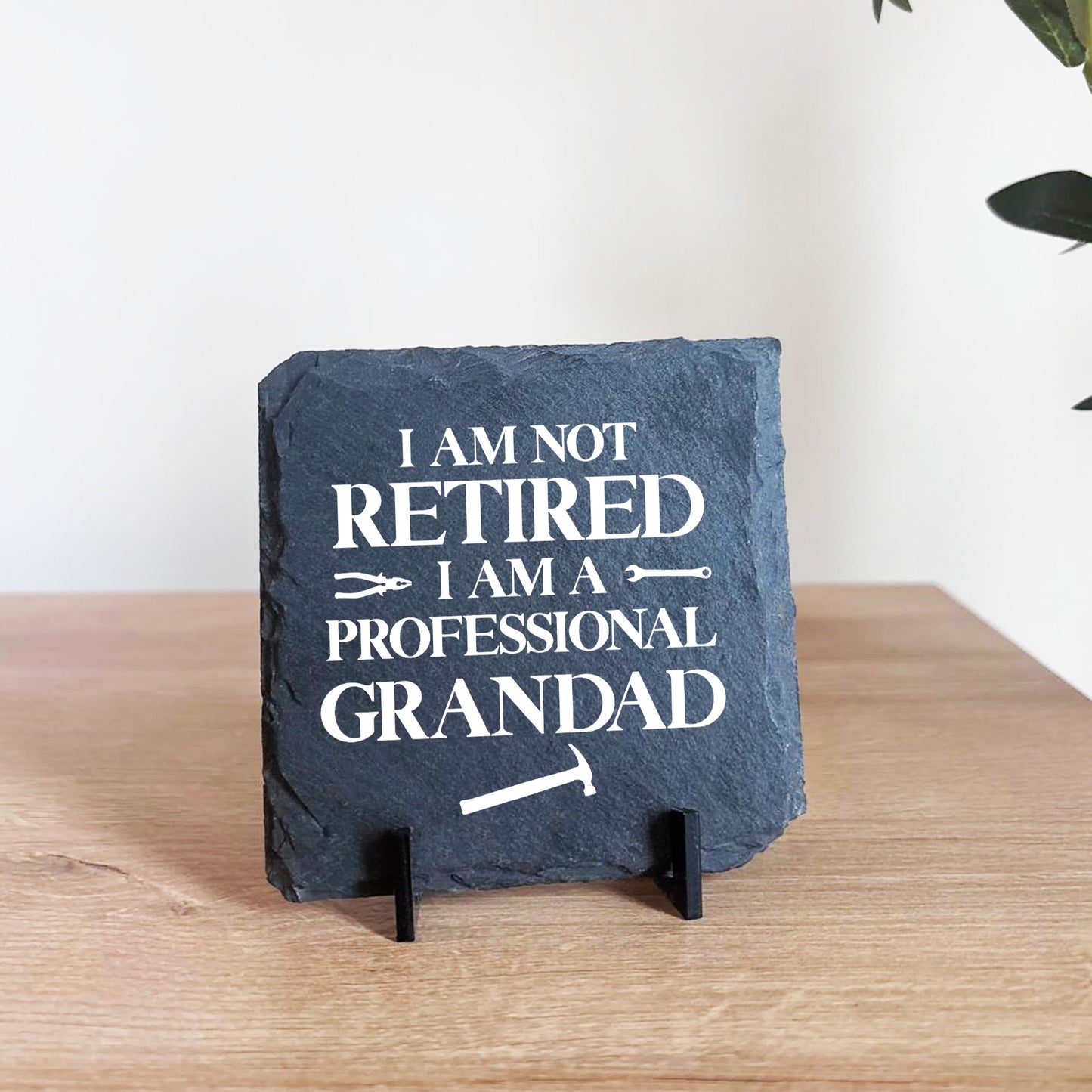 Funny Gift For Grandad, NOT RETIRED PROFESSIONAL GRANDAD PLAQUE